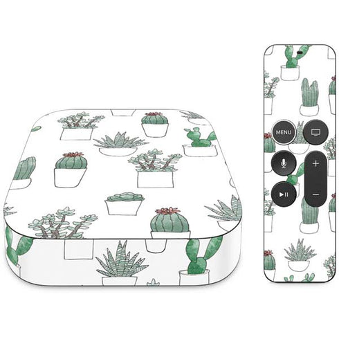 Succulent Pattern Apple TV Skin